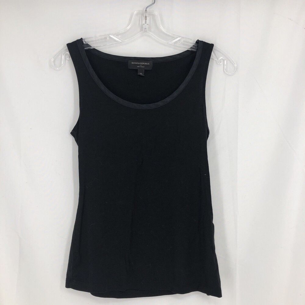 Banana Republic Luxe Touch Black Tank Top Sleeveless Soft Stretch - Size XS